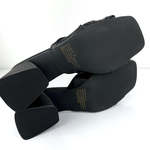 Open Edit Women's Cora Block Heel Slide Sandals Black Size 7 - Picture 9 of 11